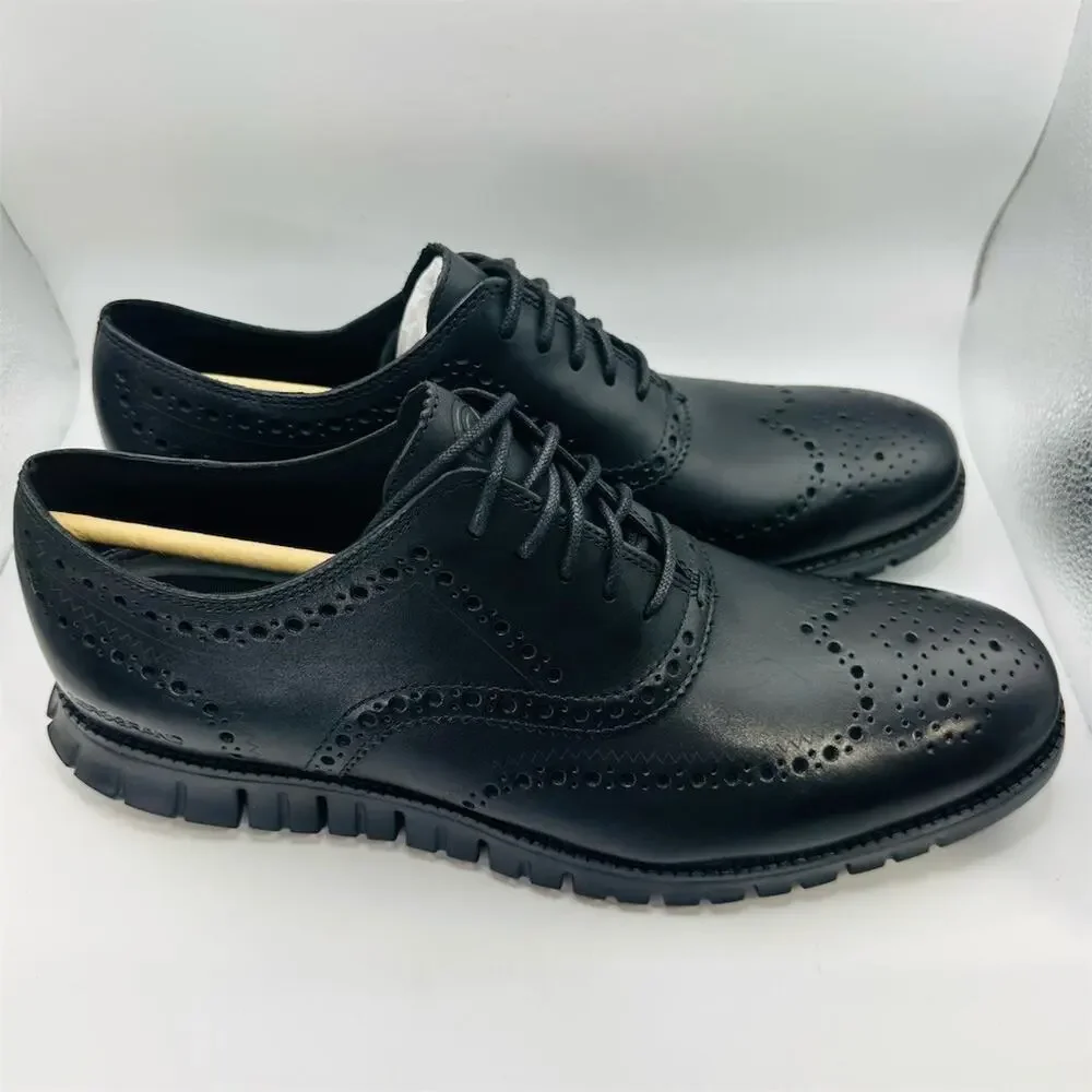 Cole Haan ZERØGRAND Wingtip Oxford Men's Dress Shoes Black Size 12 M